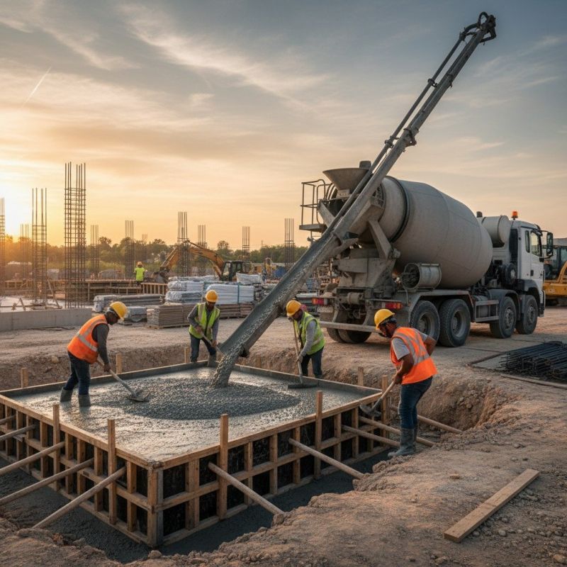 Commercial Concrete Delivery Vs. On-Site Mixing For Job Efficiency